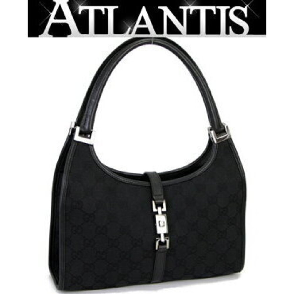 Gucci Jackie handbag GG canvas leather black